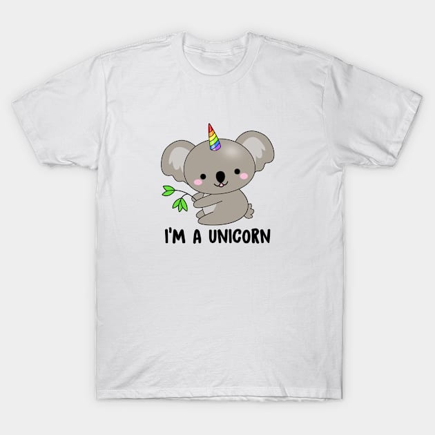 I'm a Unicorn Koala Bear T-Shirt by Stoney09